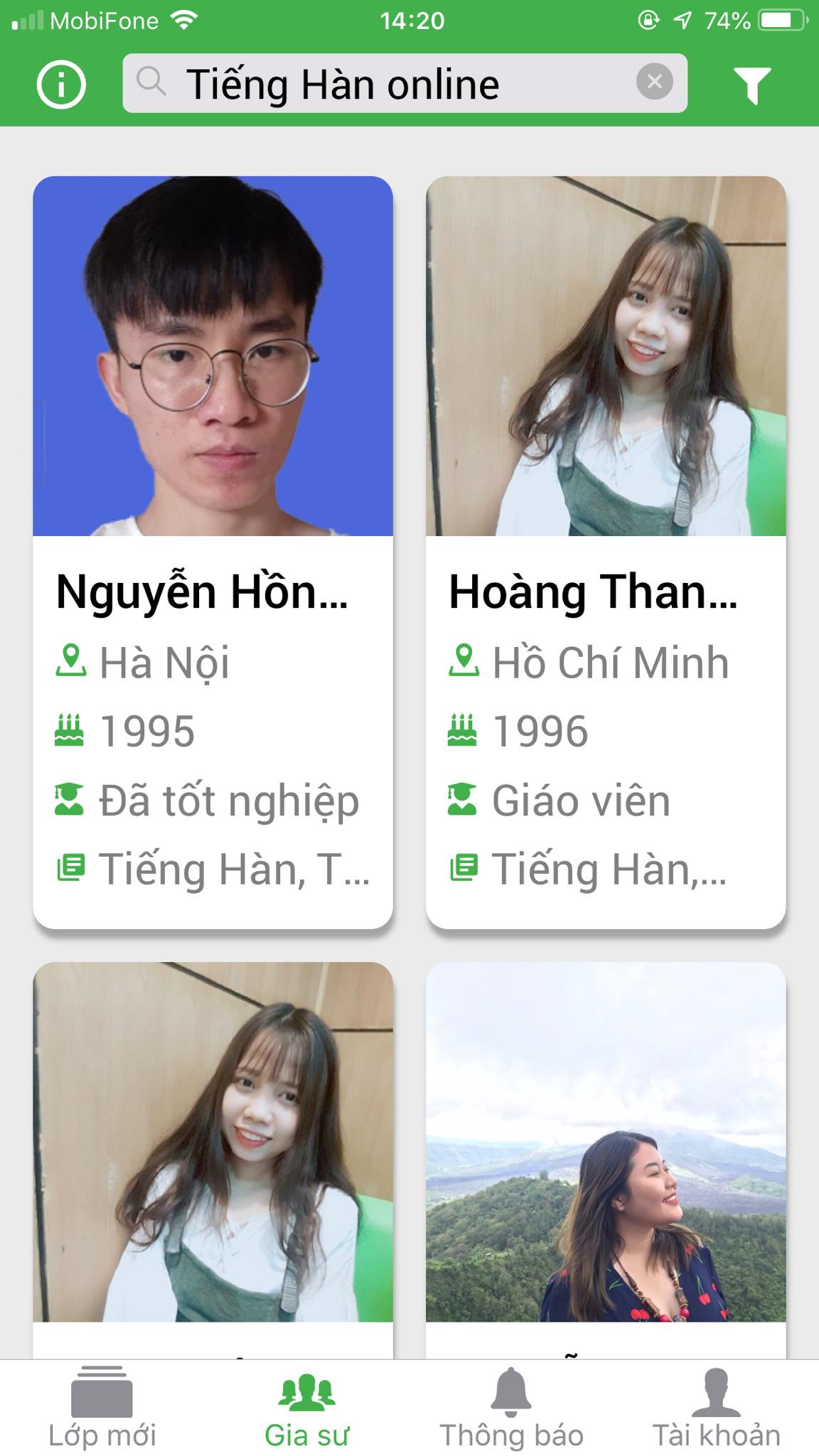 App Daykemtainha.vn tiếng Hàn Online